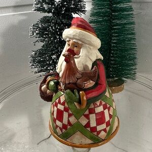 Vintage Jim Shore Santa with chicken/egg basket